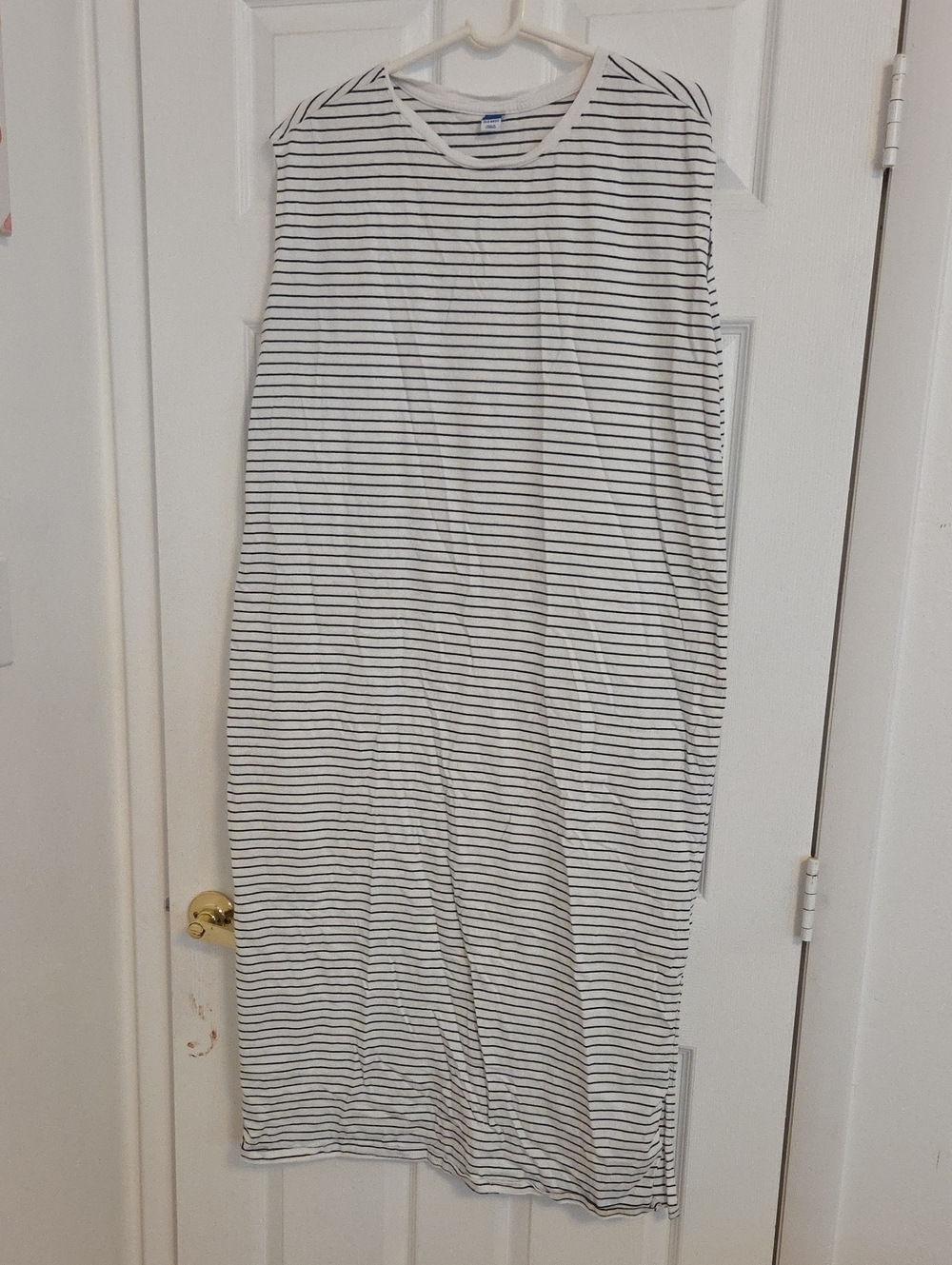 Old Navy White and Blue Striped Tank Dress Size XL